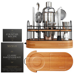 22-Piece Cocktail Shaker & Bartender Kit with Stand
