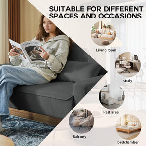 4-Piece Corduroy Living Room Set – Sofa, Loveseat & Ottoman