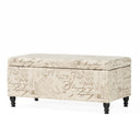 Parisian Storage Ottoman – French Script