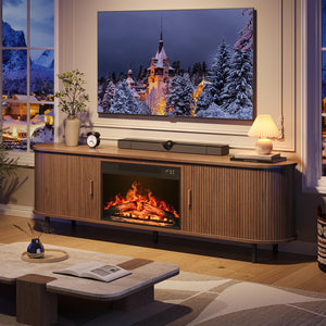 70.8" Fireplace TV Stand with 23" Electric Fireplace