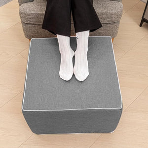 Outdoor Square Foam Ottoman Pouf Footrest 20x20x14