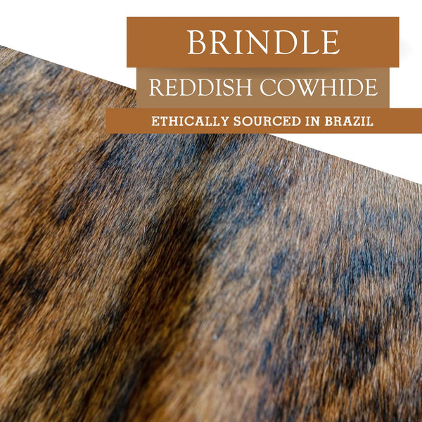 Genuine Brindle Cowhide Area Rug – Real Leather Animal Skin Floor Carpet