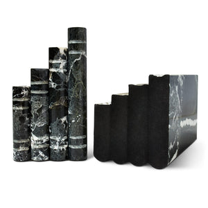 Solid Marble Bookends Set of 2 – Heavy Decorative Book Stoppers