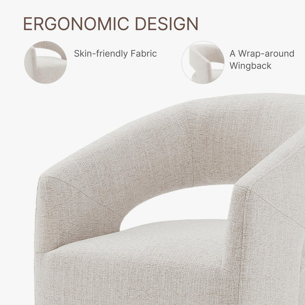 Upholstered Rolling Dining Chairs with Casters