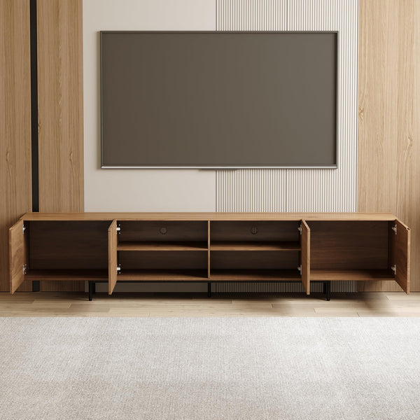 94.48" Mid-Century Modern TV Stand with Storage