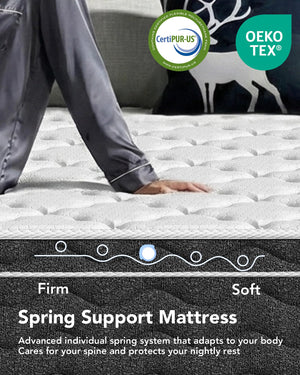 Hybrid Mattress with Cooling Gel Memory Foam