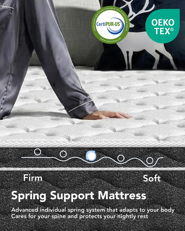 Hybrid Mattress with Cooling Gel Memory Foam