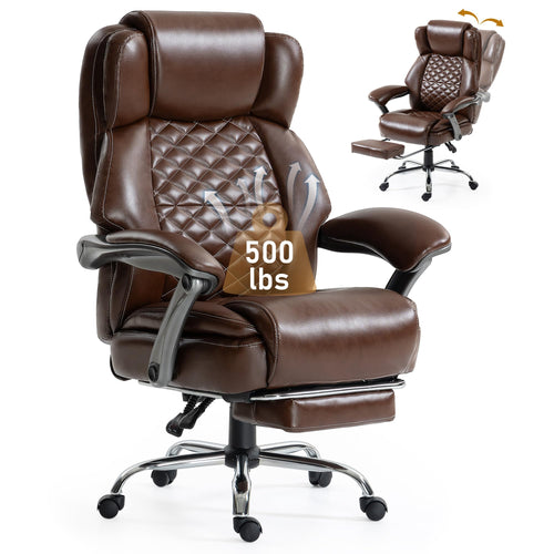 500 lbs Ergonomic Reclining Office Chair with Foot Rest