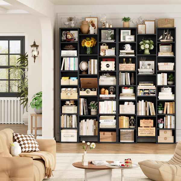 21-Cube Tall Bookshelf with Adjustable Shelves