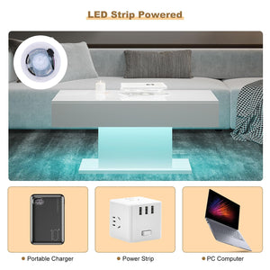 LED Coffee Table with 16-Color Lights