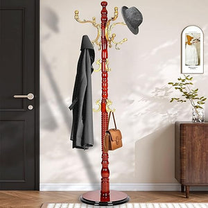 Vintage Coat Rack with 14 Hooks