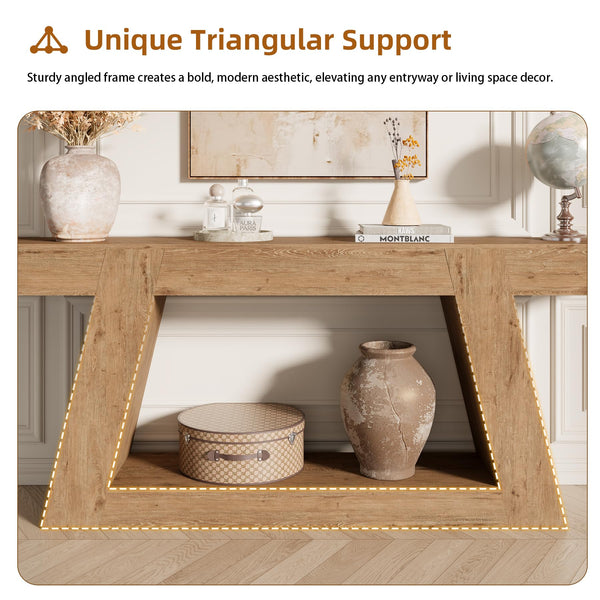 78" 2-Tier Console Table with Shelf