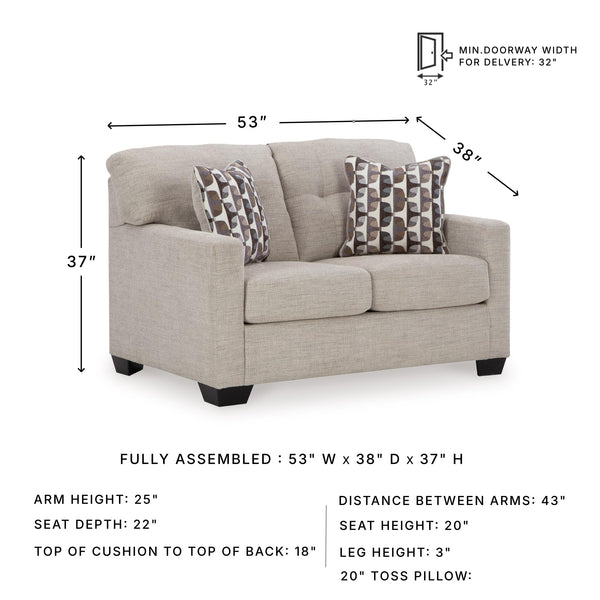 Contemporary Tufted Loveseat – Beige Polyester Upholstery