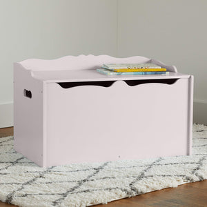 Kids Wooden Toy Storage Chest with Safety Lid