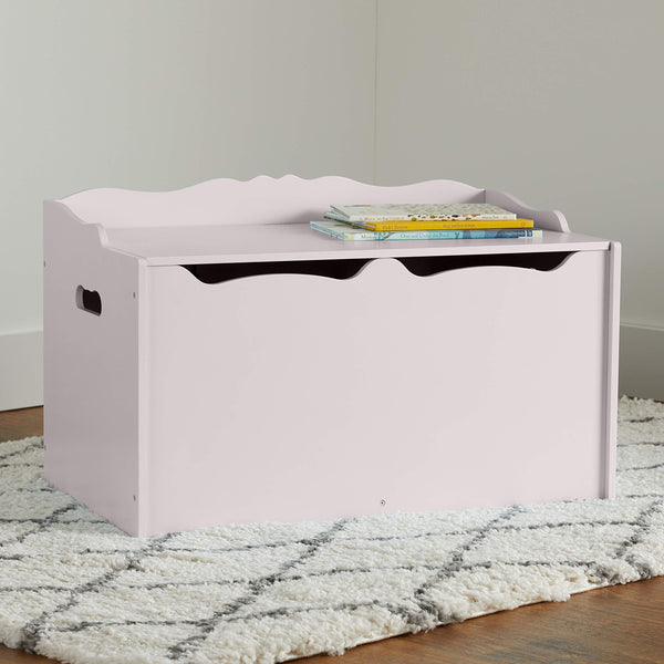 Kids Wooden Toy Storage Chest with Safety Lid