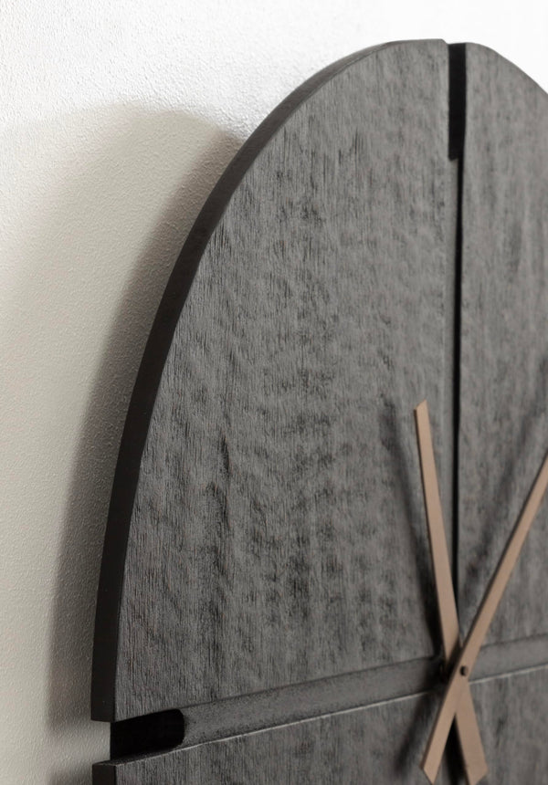 22-Inch Round Wall Clock – Black Analog Numberless Modern Design