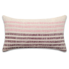 14x24 Lumbar Pillow Cover – Handwoven Cotton Accent Cushion