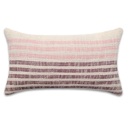 14x24 Lumbar Pillow Cover – Handwoven Cotton Accent Cushion