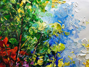 Abstract Tree Canvas Wall Art – Hand-Painted Oil Painting