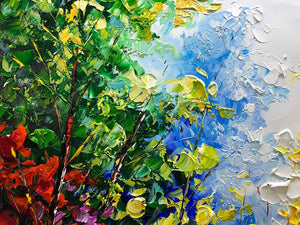 Abstract Tree Canvas Wall Art – Hand-Painted Oil Painting