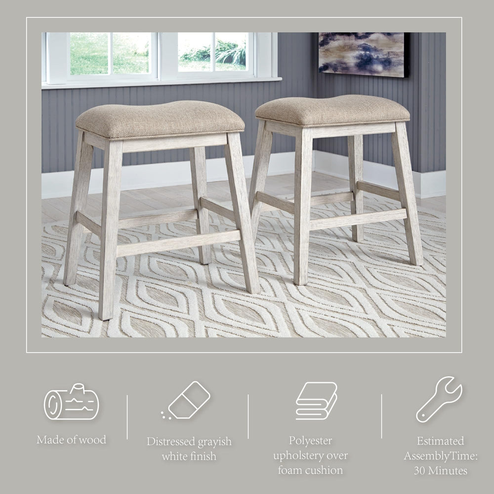 Counter Height Upholstered Barstool Set of 2