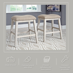 Counter Height Upholstered Barstool Set of 2