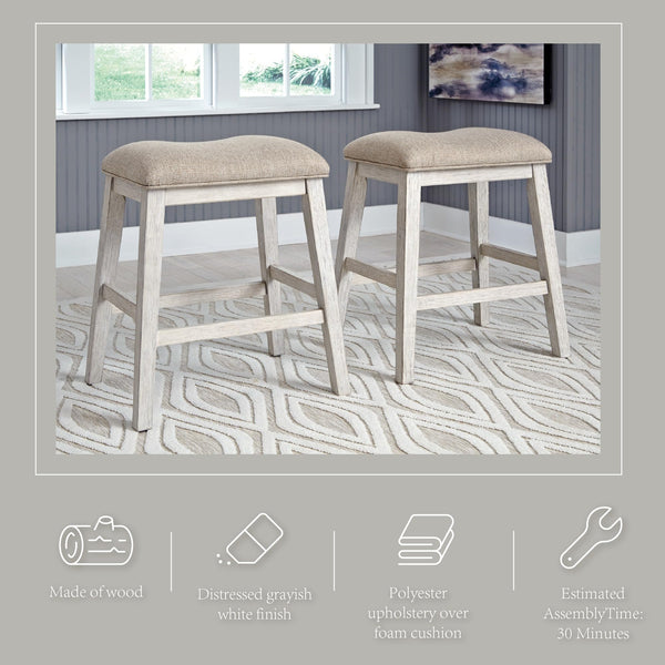 Counter Height Upholstered Barstool Set of 2