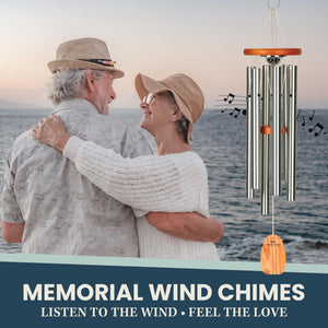 Amazing Grace Memorial Wind Chime with Urn – 24 Inch Outdoor Sympathy Chime