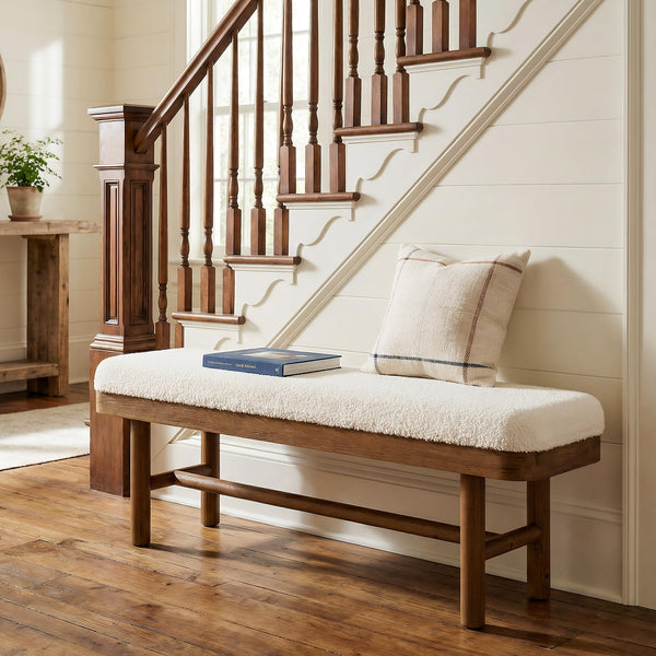 55-Inch Upholstered Entryway Bench