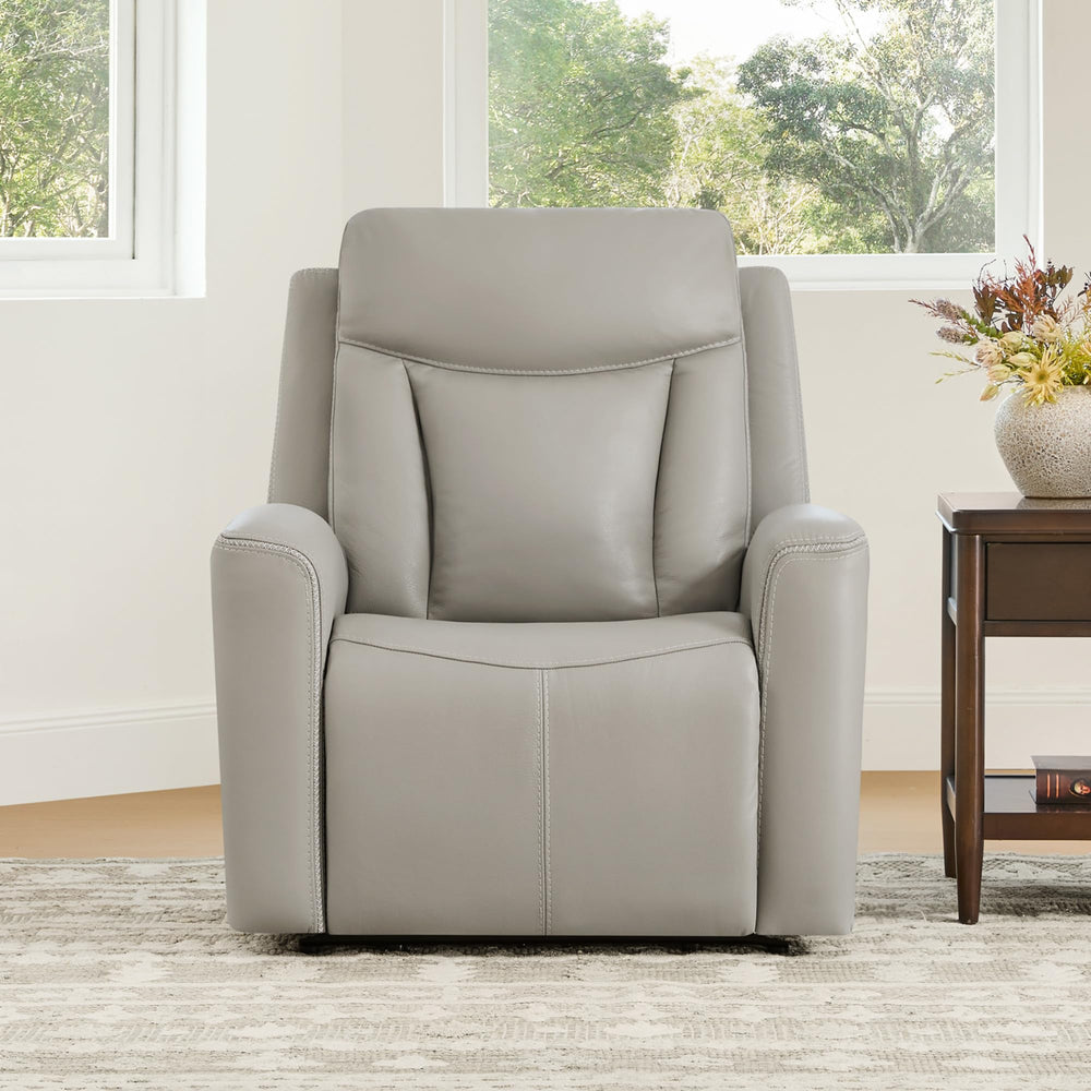 Super Zero-Gravity Power Recliner Chair with Genuine Leather & Dual Motors