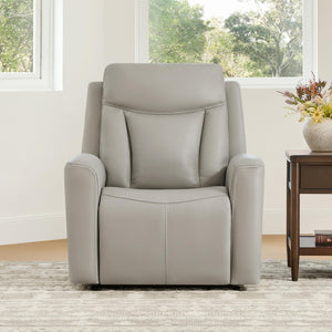 Super Zero-Gravity Power Recliner Chair with Genuine Leather & Dual Motors