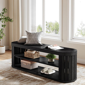 47" 2-Tier Shoe Storage Bench