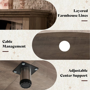 70" Fireplace TV Stand with Electric Fireplace