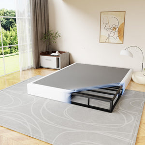 7-Inch Heavy Duty Metal Box Spring with Fabric Cover & Tool-Free Assembly