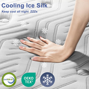 Hybrid Cooling Mattress – Firm Support, Gel Memory Foam & Pocket Springs
