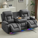 3-Seater Power Reclining Sofa with Console, Massage & Heat