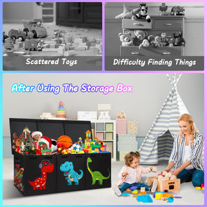 Extra Large Collapsible Toy Box with Lid & Storage Organizer