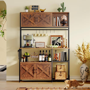 Kitchen Baker's Rack with Power Outlet & Cabinets