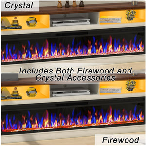 58" Fireplace TV Stand with 52" Electric Fireplace
