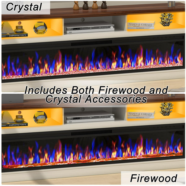 58" Fireplace TV Stand with 52" Electric Fireplace