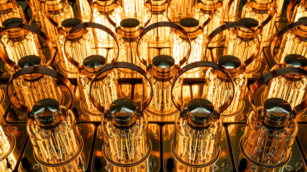 Rechargeable LED Block Tower Lantern – Brass & Copper Finish