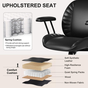 Mid-Back Ergonomic Office Chair with Wheels