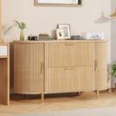 2-Drawer Filing Cabinet with Sliding Door Storage