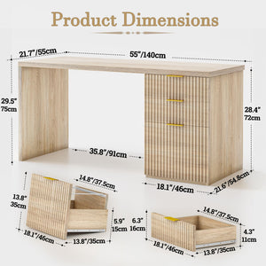 55" Modern Office Desk with Drawer
