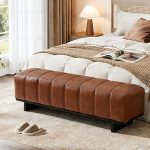 Faux Leather Upholstered Dining & Entryway Bench