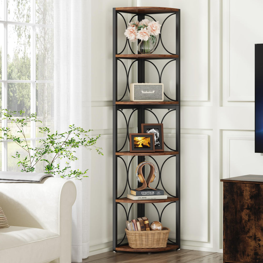 6-Tier Corner Shelf, 67" Tall