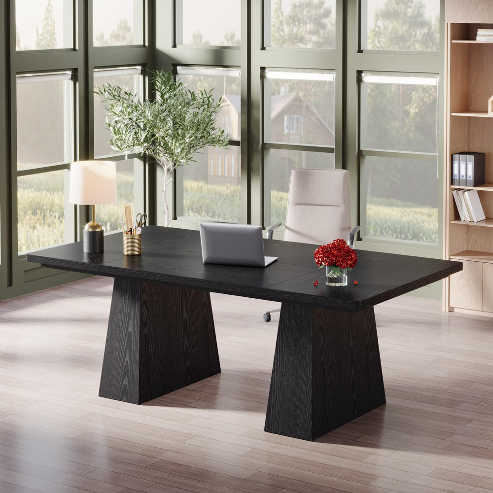 63-Inch Executive Desk with Double Pedestal