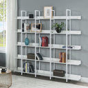 Triple Wide 5-Tier Industrial Bookshelf