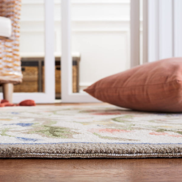 Hand-Hooked Wool Oval Area Rug – 3' x 5' | French Country, Oriental Pattern