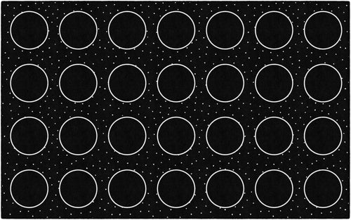 Black & White Dots Classroom Area Rug